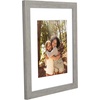 image:imageAmericanflat 8x8 Picture Frame  Matted to 5x5  Engineered Wood  White  Shatterresistant glass wall or tabletop display with included easel sawtooth hangers included secure turntab backingGrey Wood