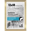 image:imageAmericanflat 8x8 Picture Frame  Matted to 5x5  Engineered Wood  White  Shatterresistant glass wall or tabletop display with included easel sawtooth hangers included secure turntab backingGold