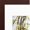 image:imageAmericanflat 8x8 Picture Frame  Matted to 5x5  Engineered Wood  White  Shatterresistant glass wall or tabletop display with included easel sawtooth hangers included secure turntab backingMahogany