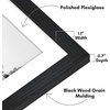 image:imageAmericanflat 8x8 Picture Frame  Matted to 5x5  Engineered Wood  White  Shatterresistant glass wall or tabletop display with included easel sawtooth hangers included secure turntab backingBlack
