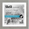 image:imageAmericanflat 8x8 Picture Frame  Matted to 5x5  Engineered Wood  White  Shatterresistant glass wall or tabletop display with included easel sawtooth hangers included secure turntab backingGrey Wood