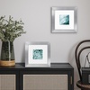 image:imageAmericanflat 8x8 Picture Frame  Matted to 5x5  Engineered Wood  White  Shatterresistant glass wall or tabletop display with included easel sawtooth hangers included secure turntab backingSilver