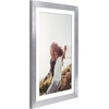 image:imageAmericanflat 8x8 Picture Frame  Matted to 5x5  Engineered Wood  White  Shatterresistant glass wall or tabletop display with included easel sawtooth hangers included secure turntab backingSilver