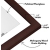 image:imageAmericanflat 8x8 Picture Frame  Matted to 5x5  Engineered Wood  White  Shatterresistant glass wall or tabletop display with included easel sawtooth hangers included secure turntab backingMahogany
