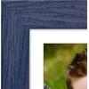 image:imageAmericanflat 8x8 Picture Frame  Matted to 5x5  Engineered Wood  White  Shatterresistant glass wall or tabletop display with included easel sawtooth hangers included secure turntab backingBlue