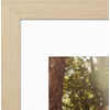 image:imageAmericanflat 8x8 Picture Frame  Matted to 5x5  Engineered Wood  White  Shatterresistant glass wall or tabletop display with included easel sawtooth hangers included secure turntab backingNatural Oak