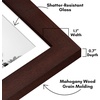 image:imageAmericanflat 8x8 Picture Frame  Matted to 5x5  Engineered Wood  White  Shatterresistant glass wall or tabletop display with included easel sawtooth hangers included secure turntab backingMahogany