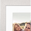 image:imageAmericanflat 8x8 Picture Frame  Matted to 5x5  Engineered Wood  White  Shatterresistant glass wall or tabletop display with included easel sawtooth hangers included secure turntab backingWhite