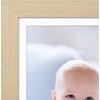 image:imageAmericanflat 8x8 Picture Frame  Matted to 5x5  Engineered Wood  White  Shatterresistant glass wall or tabletop display with included easel sawtooth hangers included secure turntab backingNatural Oak