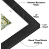 image:imageAmericanflat 8x8 Picture Frame  Matted to 5x5  Engineered Wood  White  Shatterresistant glass wall or tabletop display with included easel sawtooth hangers included secure turntab backingBlack