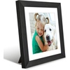 image:imageAmericanflat 8x8 Picture Frame  Matted to 5x5  Engineered Wood  White  Shatterresistant glass wall or tabletop display with included easel sawtooth hangers included secure turntab backingBlack