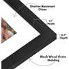 image:imageAmericanflat 8x8 Picture Frame  Matted to 5x5  Engineered Wood  White  Shatterresistant glass wall or tabletop display with included easel sawtooth hangers included secure turntab backingBlack