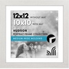 image:imageAmericanflat 8x8 Picture Frame  Matted to 5x5  Engineered Wood  White  Shatterresistant glass wall or tabletop display with included easel sawtooth hangers included secure turntab backingWhite