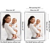 image:imageAmericanflat 8x8 Picture Frame  Matted to 5x5  Engineered Wood  White  Shatterresistant glass wall or tabletop display with included easel sawtooth hangers included secure turntab backingSilver