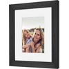 image:imageAmericanflat 8x8 Picture Frame  Matted to 5x5  Engineered Wood  White  Shatterresistant glass wall or tabletop display with included easel sawtooth hangers included secure turntab backingBlack