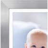 image:imageAmericanflat 8x8 Picture Frame  Matted to 5x5  Engineered Wood  White  Shatterresistant glass wall or tabletop display with included easel sawtooth hangers included secure turntab backingSilver