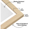 image:imageAmericanflat 8x8 Picture Frame  Matted to 5x5  Engineered Wood  White  Shatterresistant glass wall or tabletop display with included easel sawtooth hangers included secure turntab backingNatural Oak