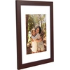 image:imageAmericanflat 8x8 Picture Frame  Matted to 5x5  Engineered Wood  White  Shatterresistant glass wall or tabletop display with included easel sawtooth hangers included secure turntab backingMahogany