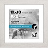 image:imageAmericanflat 8x8 Picture Frame  Matted to 5x5  Engineered Wood  White  Shatterresistant glass wall or tabletop display with included easel sawtooth hangers included secure turntab backingWhite