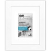 image:imageAmericanflat 8x8 Picture Frame  Matted to 5x5  Engineered Wood  White  Shatterresistant glass wall or tabletop display with included easel sawtooth hangers included secure turntab backingWhite