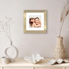 image:imageAmericanflat 8x8 Picture Frame  Matted to 5x5  Engineered Wood  White  Shatterresistant glass wall or tabletop display with included easel sawtooth hangers included secure turntab backingGold