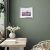 image:imageAmericanflat 8x8 Picture Frame  Matted to 5x5  Engineered Wood  White  Shatterresistant glass wall or tabletop display with included easel sawtooth hangers included secure turntab backingSilver