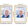 image:imageAmericanflat 8x8 Picture Frame  Matted to 5x5  Engineered Wood  White  Shatterresistant glass wall or tabletop display with included easel sawtooth hangers included secure turntab backingNatural Oak