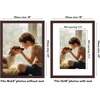 image:imageAmericanflat 8x8 Picture Frame  Matted to 5x5  Engineered Wood  White  Shatterresistant glass wall or tabletop display with included easel sawtooth hangers included secure turntab backingMahogany