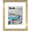 image:imageAmericanflat 8x8 Picture Frame  Matted to 5x5  Engineered Wood  White  Shatterresistant glass wall or tabletop display with included easel sawtooth hangers included secure turntab backingGold