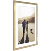 image:imageAmericanflat 8x8 Picture Frame  Matted to 5x5  Engineered Wood  White  Shatterresistant glass wall or tabletop display with included easel sawtooth hangers included secure turntab backingGold