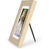 image:imageAmericanflat 8x8 Picture Frame  Matted to 5x5  Engineered Wood  White  Shatterresistant glass wall or tabletop display with included easel sawtooth hangers included secure turntab backingNatural Oak