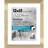 image:imageAmericanflat 8x8 Picture Frame  Matted to 5x5  Engineered Wood  White  Shatterresistant glass wall or tabletop display with included easel sawtooth hangers included secure turntab backingGold