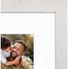 image:imageAmericanflat 8x8 Picture Frame  Matted to 5x5  Engineered Wood  White  Shatterresistant glass wall or tabletop display with included easel sawtooth hangers included secure turntab backingWhite