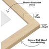 image:imageAmericanflat 8x8 Picture Frame  Matted to 5x5  Engineered Wood  White  Shatterresistant glass wall or tabletop display with included easel sawtooth hangers included secure turntab backingNatural Oak