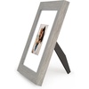 image:imageAmericanflat 8x8 Picture Frame  Matted to 5x5  Engineered Wood  White  Shatterresistant glass wall or tabletop display with included easel sawtooth hangers included secure turntab backingGrey Wood