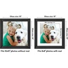 image:imageAmericanflat 8x8 Picture Frame  Matted to 5x5  Engineered Wood  White  Shatterresistant glass wall or tabletop display with included easel sawtooth hangers included secure turntab backingBlack