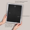 image:imageAmericanflat 8x8 Picture Frame  Matted to 5x5  Engineered Wood  White  Shatterresistant glass wall or tabletop display with included easel sawtooth hangers included secure turntab backingSilver