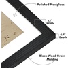 image:imageAmericanflat 8x8 Picture Frame  Matted to 5x5  Engineered Wood  White  Shatterresistant glass wall or tabletop display with included easel sawtooth hangers included secure turntab backingBlack