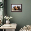 image:imageAmericanflat 8x8 Picture Frame  Matted to 5x5  Engineered Wood  White  Shatterresistant glass wall or tabletop display with included easel sawtooth hangers included secure turntab backingMahogany