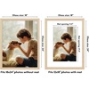 image:imageAmericanflat 8x8 Picture Frame  Matted to 5x5  Engineered Wood  White  Shatterresistant glass wall or tabletop display with included easel sawtooth hangers included secure turntab backingNatural Oak