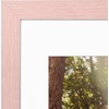 image:imageAmericanflat 8x8 Picture Frame  Matted to 5x5  Engineered Wood  White  Shatterresistant glass wall or tabletop display with included easel sawtooth hangers included secure turntab backingPink