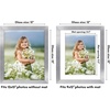 image:imageAmericanflat 8x8 Picture Frame  Matted to 5x5  Engineered Wood  White  Shatterresistant glass wall or tabletop display with included easel sawtooth hangers included secure turntab backingSilver
