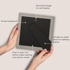 image:imageAmericanflat 8x8 Picture Frame  Matted to 5x5  Engineered Wood  White  Shatterresistant glass wall or tabletop display with included easel sawtooth hangers included secure turntab backingGrey Wood