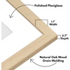 image:imageAmericanflat 8x8 Picture Frame  Matted to 5x5  Engineered Wood  White  Shatterresistant glass wall or tabletop display with included easel sawtooth hangers included secure turntab backingNatural Oak