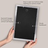 image:imageAmericanflat 8x8 Picture Frame  Matted to 5x5  Engineered Wood  White  Shatterresistant glass wall or tabletop display with included easel sawtooth hangers included secure turntab backingSilver