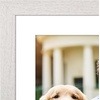 image:imageAmericanflat 8x8 Picture Frame  Matted to 5x5  Engineered Wood  White  Shatterresistant glass wall or tabletop display with included easel sawtooth hangers included secure turntab backingWhite