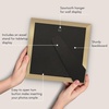 image:imageAmericanflat 8x8 Picture Frame  Matted to 5x5  Engineered Wood  White  Shatterresistant glass wall or tabletop display with included easel sawtooth hangers included secure turntab backingGold