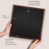 image:imageAmericanflat 8x8 Picture Frame  Matted to 5x5  Engineered Wood  White  Shatterresistant glass wall or tabletop display with included easel sawtooth hangers included secure turntab backingMahogany
