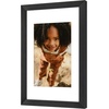 image:imageAmericanflat 8x8 Picture Frame  Matted to 5x5  Engineered Wood  White  Shatterresistant glass wall or tabletop display with included easel sawtooth hangers included secure turntab backingBlack