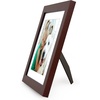 image:imageAmericanflat 8x8 Picture Frame  Matted to 5x5  Engineered Wood  White  Shatterresistant glass wall or tabletop display with included easel sawtooth hangers included secure turntab backingMahogany
